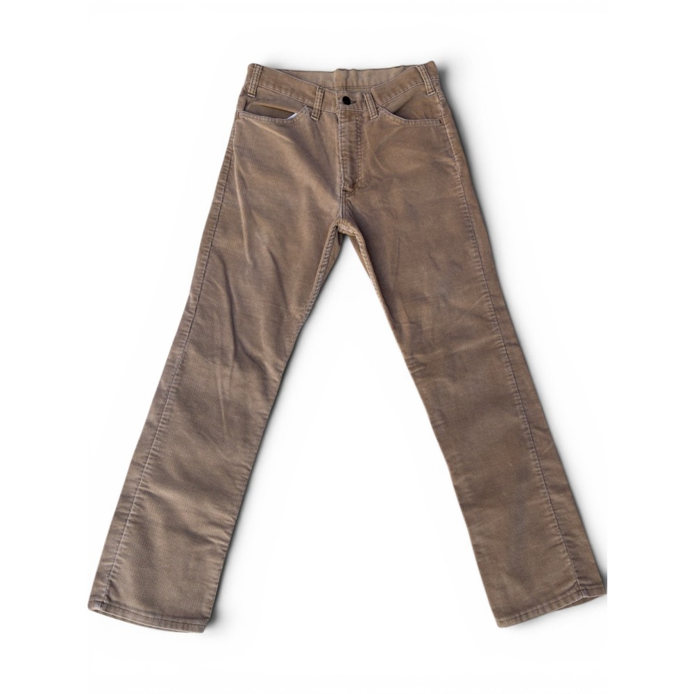 Vintage Levi's 519 Corduroy Pants Mens Tan Brown Slim Straight White Tab Cords